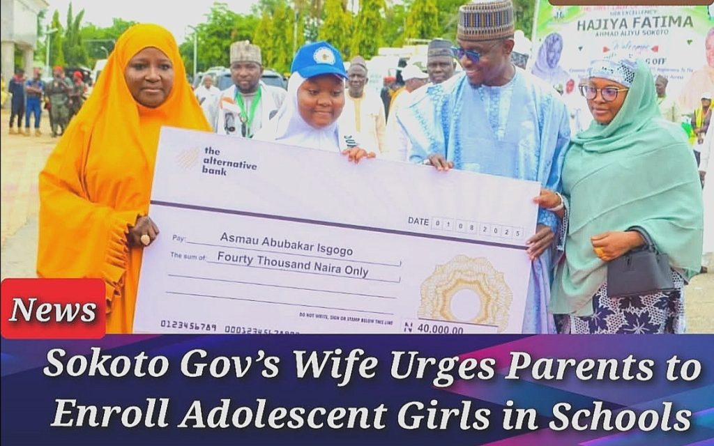 Sokoto Gov’s Wife Urges Parents to Enroll Adolescent Girls in Schools skto