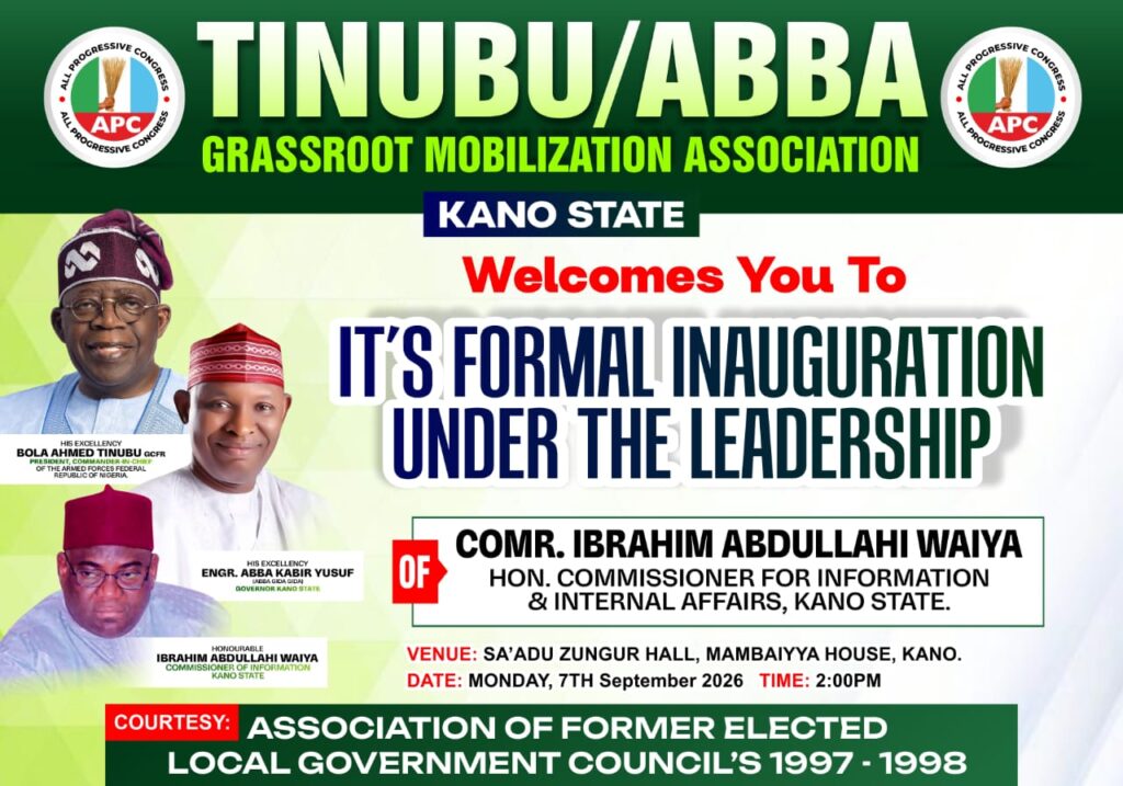 WAIYA PERFORMS THE OFFICIAL INAUGURATION OF TINUBU/ABBA GRASSROOTS MOBILIZATION ASSOCIATION, PRESENTS APPOINTMENT LETTERS TO PATRONS AND RECEIVES SPECIAL RECOGNITION IMG 20260908 WA0226